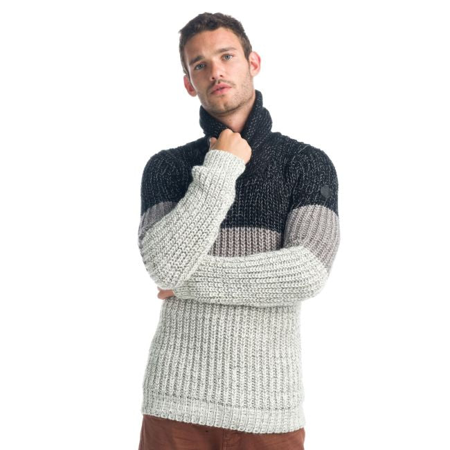 Jersey Hombre Punto Grueso Cuello Cruzado con Hebilla – Koroshi 1921TR23