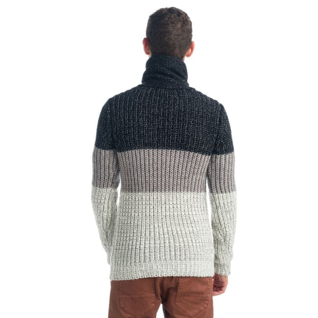 Jersey Hombre Punto Grueso Cuello Cruzado con Hebilla – Koroshi 1921TR23