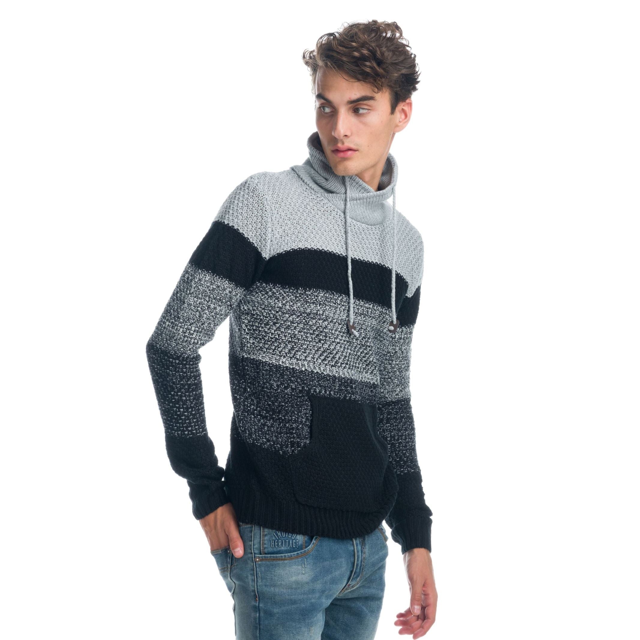 Jersey de Punto Hombre Cuello Cruzado con Cordón – Koroshi 1921TR30