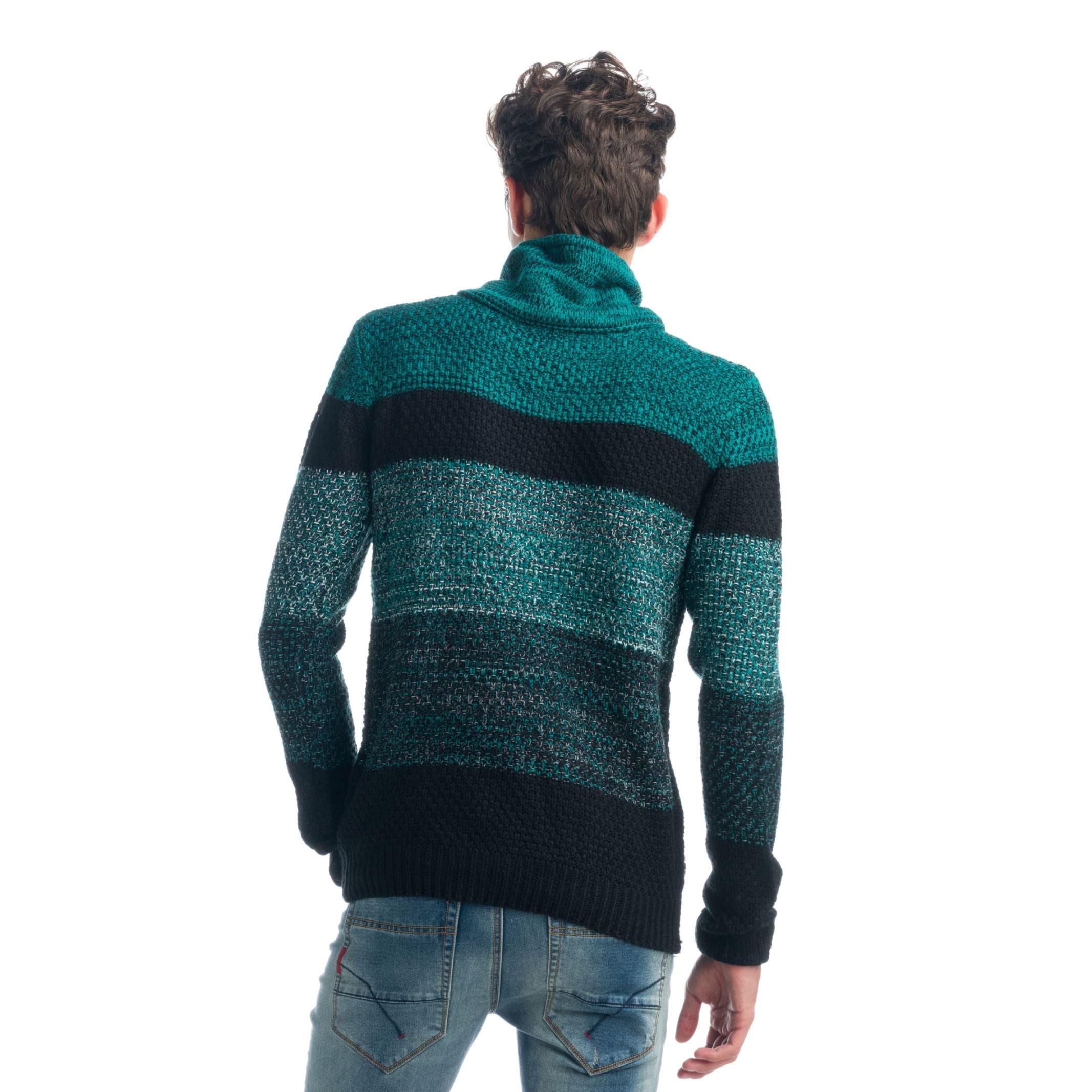 Jersey de Punto Hombre Cuello Cruzado con Cordón – Koroshi 1921TR30