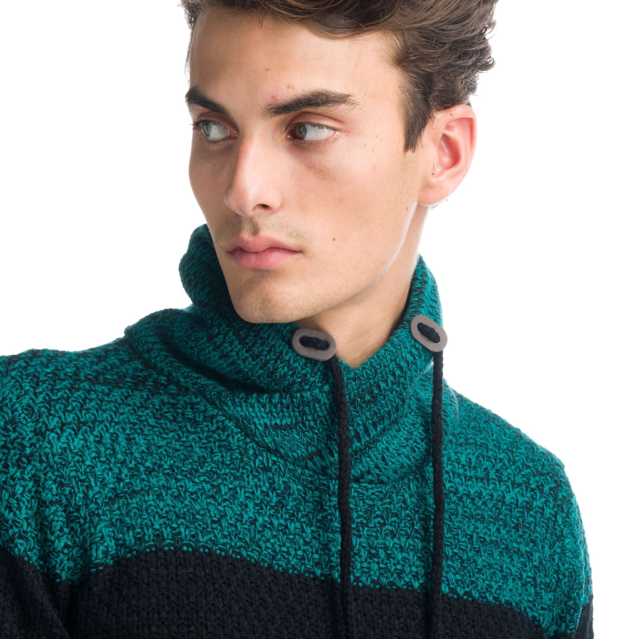 Jersey de Punto Hombre Cuello Cruzado con Cordón – Koroshi 1921TR30