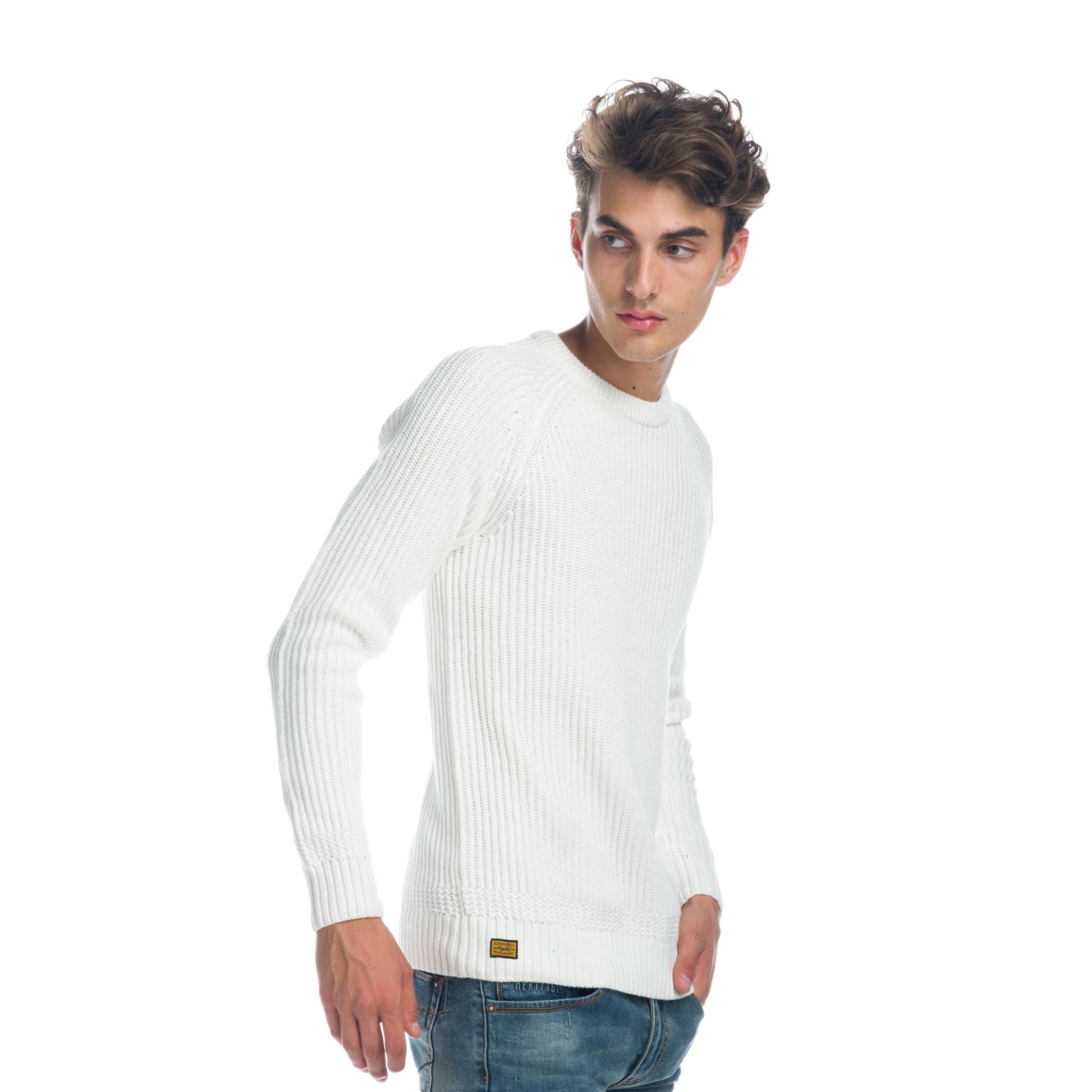 Jersey de Punto Canalé Fantasía Hombre Cuello Redondo – Koroshi 1921TR33