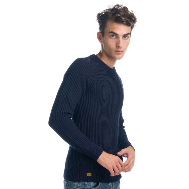 Jersey de Punto Canalé Fantasía Hombre Cuello Redondo – Koroshi 1921TR33