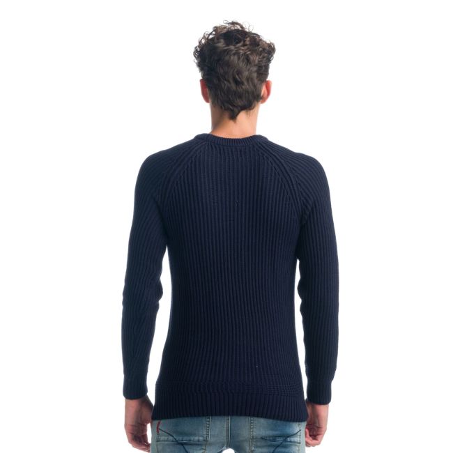 Jersey de Punto Canalé Fantasía Hombre Cuello Redondo – Koroshi 1921TR33