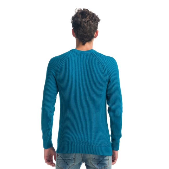 Jersey de Punto Canalé Fantasía Hombre Cuello Redondo – Koroshi 1921TR33