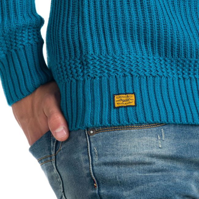 Jersey de Punto Canalé Fantasía Hombre Cuello Redondo – Koroshi 1921TR33