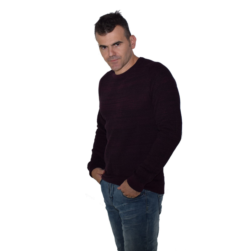 Jersey de Punto de Abeja Hombre Cuello Redondo – Koroshi 1921TR36