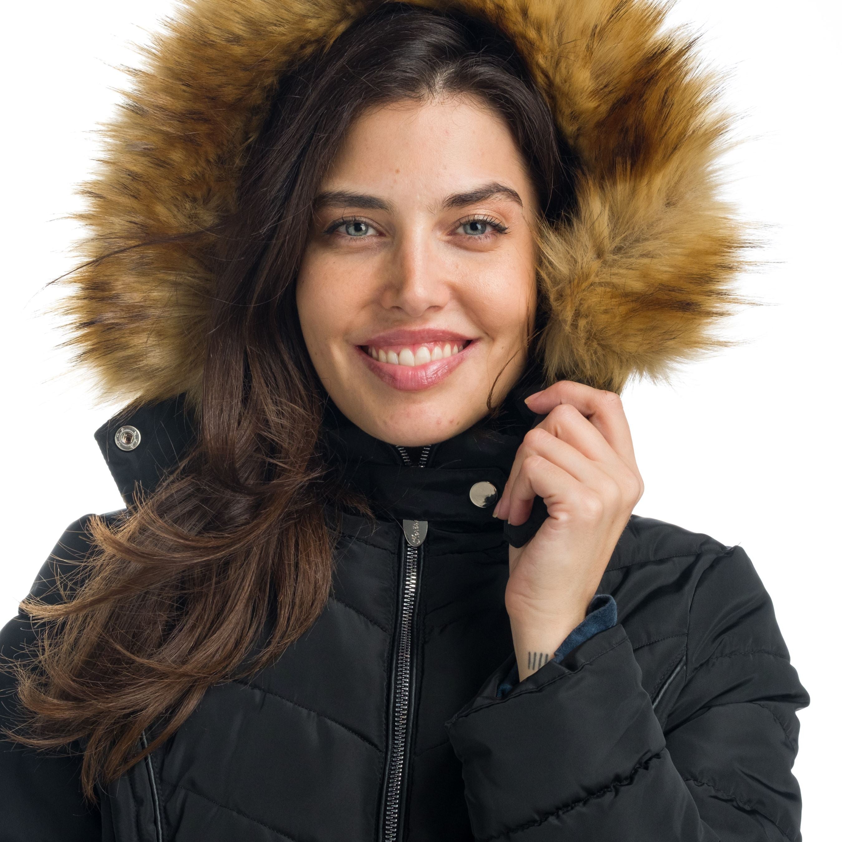 Chaqueta Cazadora Acolchada con Capucha Desmontable Mujer – Koroshi 1922JA48