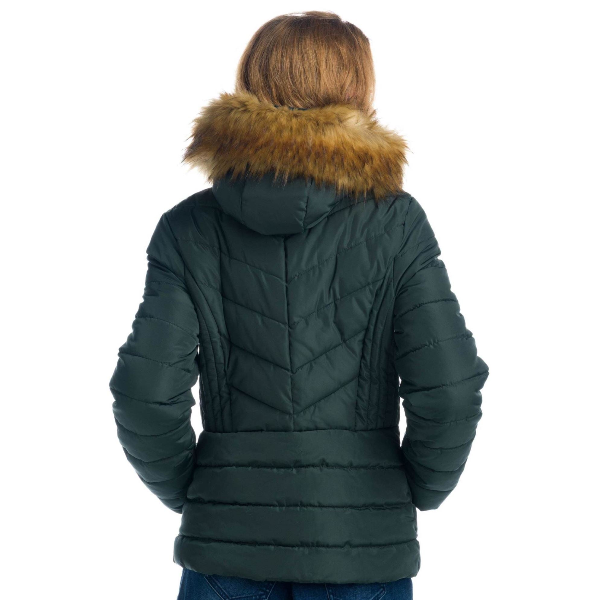 Chaqueta Cazadora Acolchada con Capucha Desmontable Mujer – Koroshi 1922JA48
