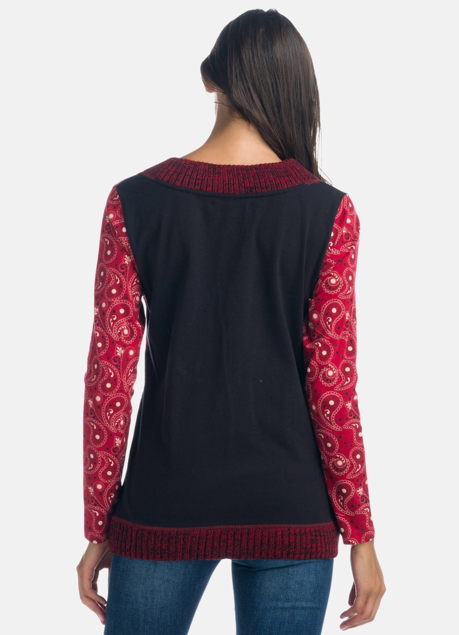 Camiseta Manga Larga Mujer Escote Cruzado Tricot – Koroshi 1922ML31