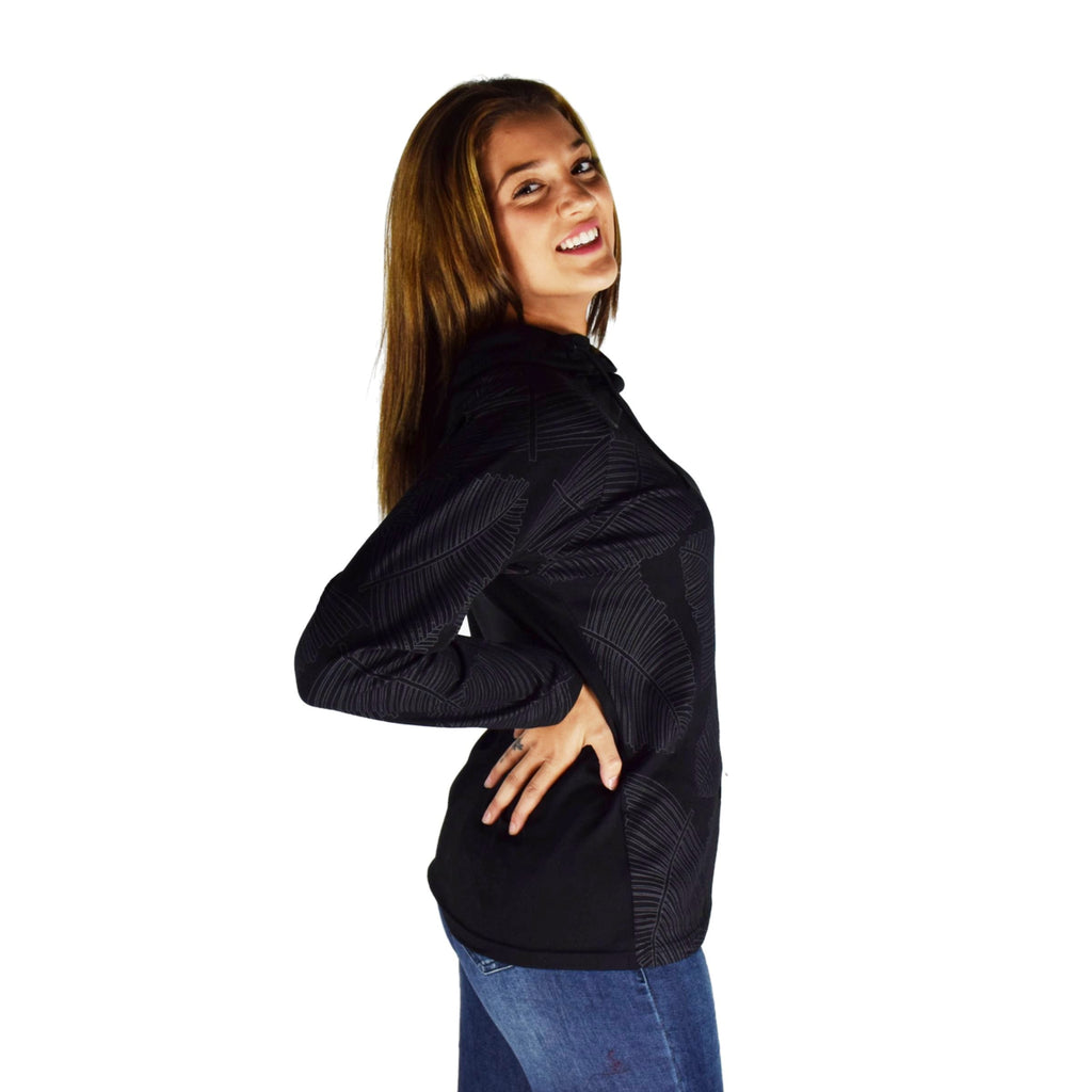 Camiseta Manga Larga Mujer Estampado Flock Hojas – Koroshi 1922ML65