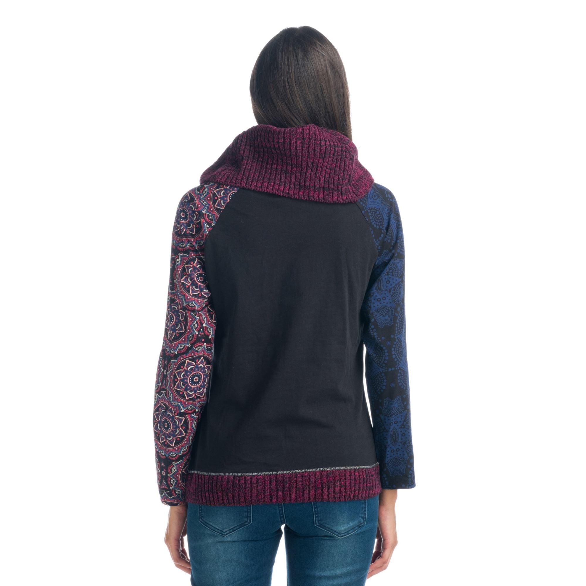 Camiseta Manga Larga Mujer Cuello Vuelto Estampada – Koroshi 1922ML66