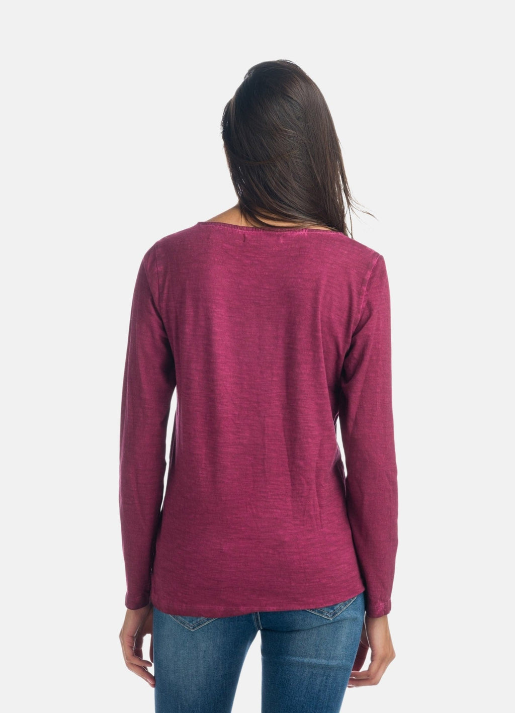 Camiseta Manga Larga Mujer con Bordados y Brillantes – Koroshi 1922ML81