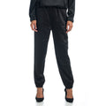 Pantalón Jogger de Satén Mujer con Brillantes Laterales – Koroshi Negro