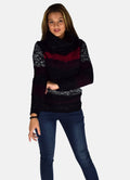 Jersey de Punto Grueso Mujer Cuello Vuelto Jaspeado – Koroshi 1922TR03