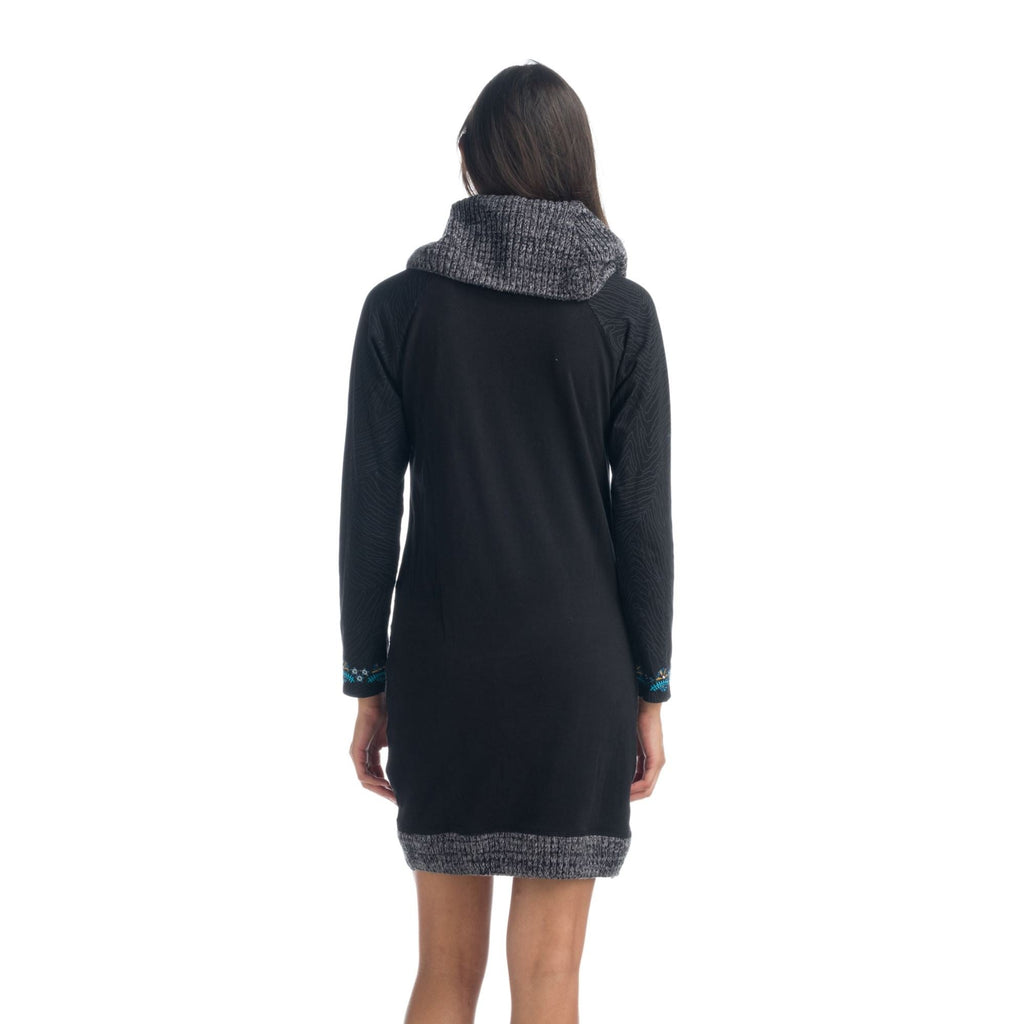Vestido de Punto Mujer Cuello Vuelto con Bordados – Koroshi 1922VS06