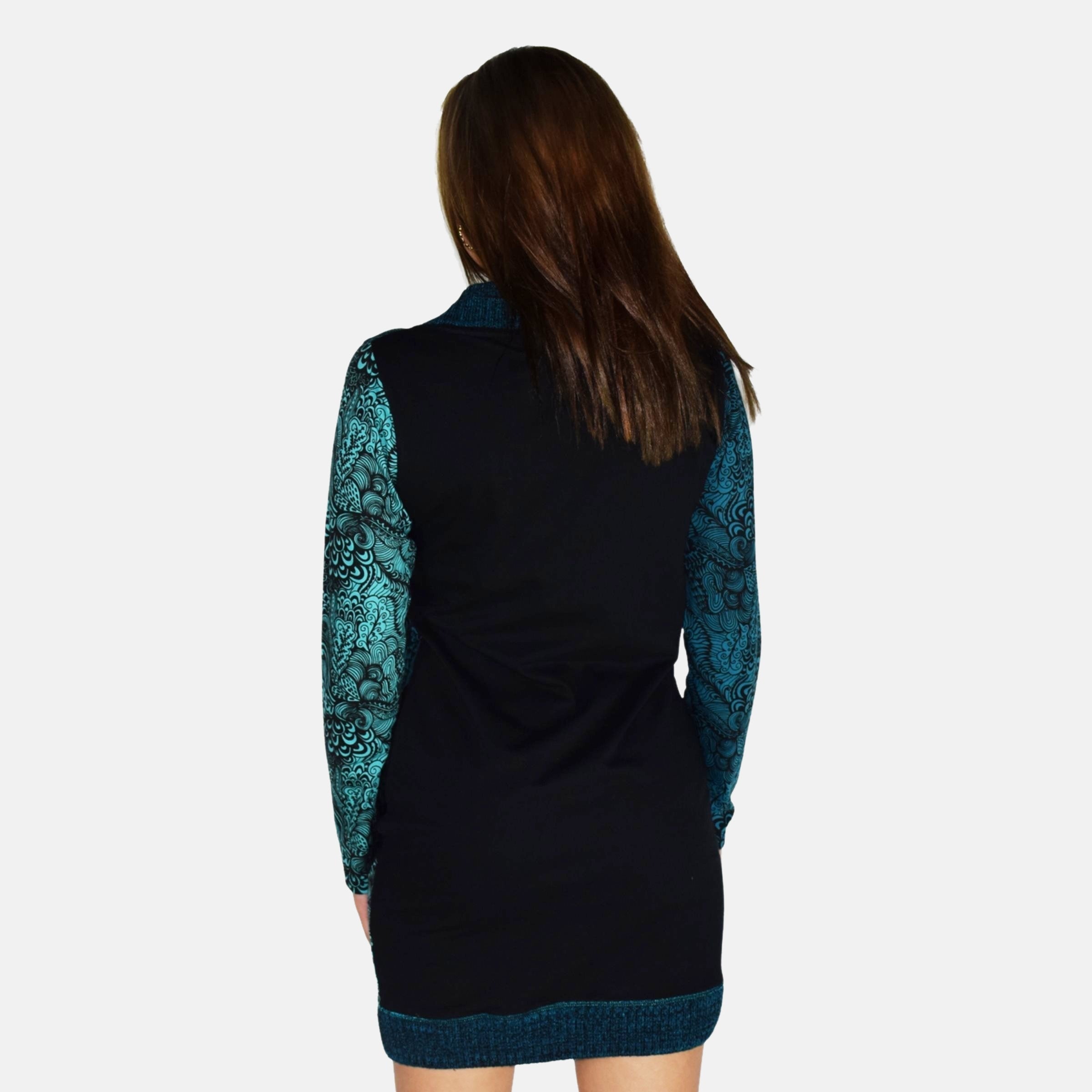 Vestido Mujer Manga Larga Estampado en Flock – Koroshi 1922VS19