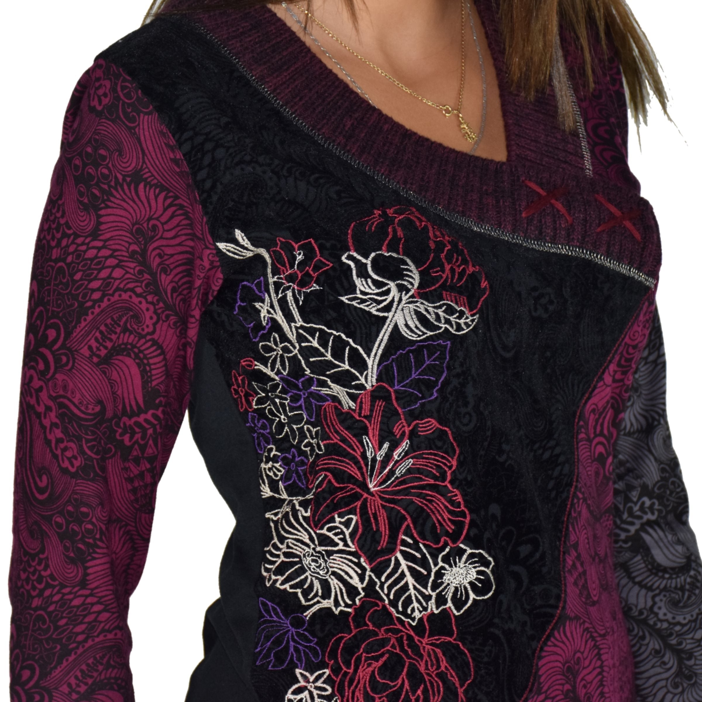 Vestido Mujer Manga Larga Estampado en Flock – Koroshi 1922VS19