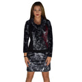 Vestido Mujer Negro Manga Larga Cuello Alto – Koroshi 1922VS21