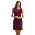 Vestido Tubo Mujer Estampado Flock – Koroshi Burdeos