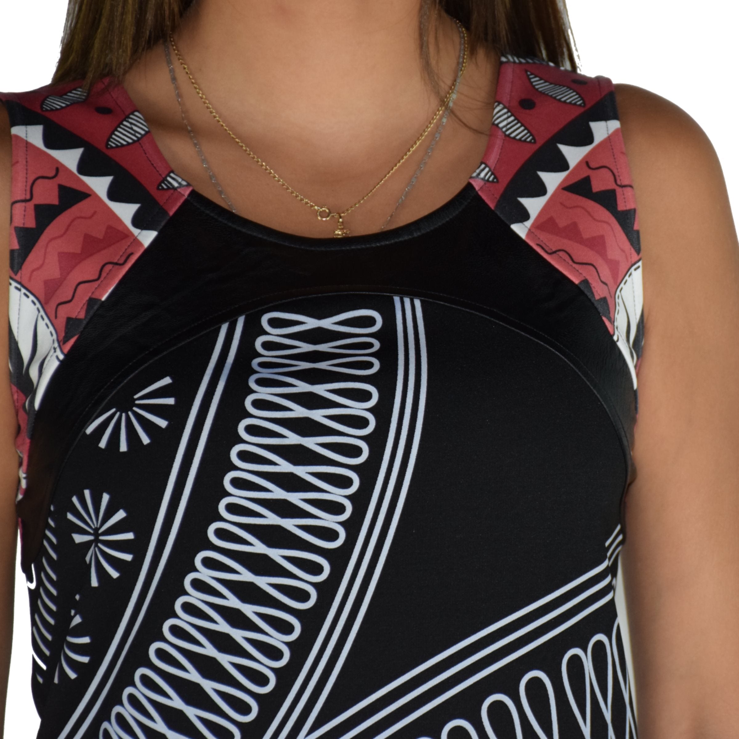 Vestido Tirante Mujer Estampado Étnico – Koroshi Rojo