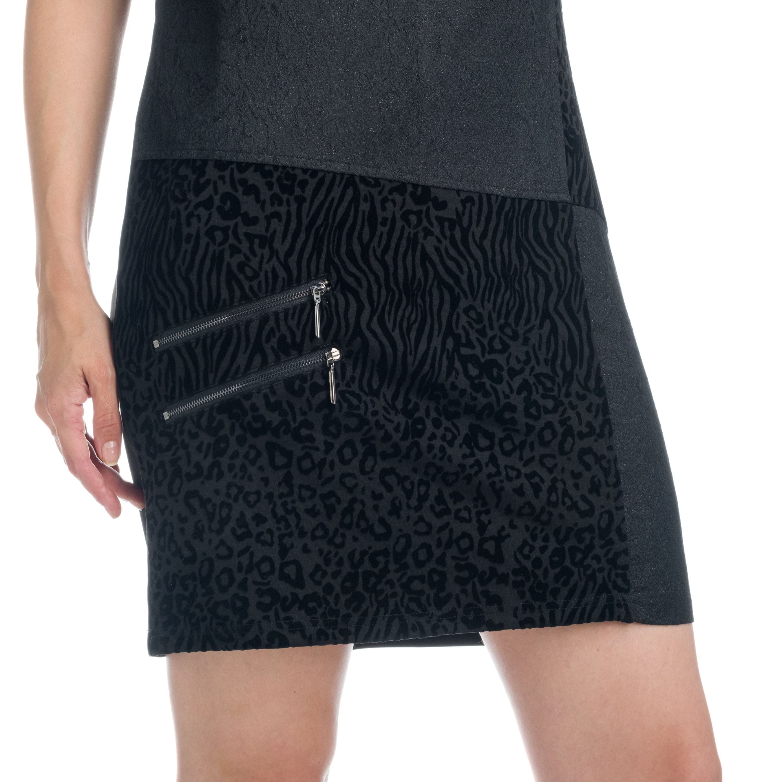 Vestido Tubo Mujer Tejidos Combinados – Koroshi Negro