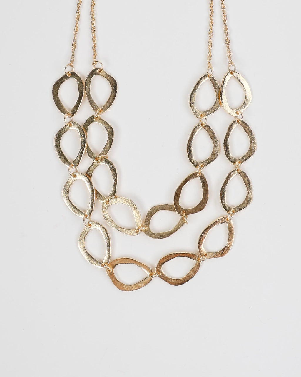 Collar Doble Óvalos Oro