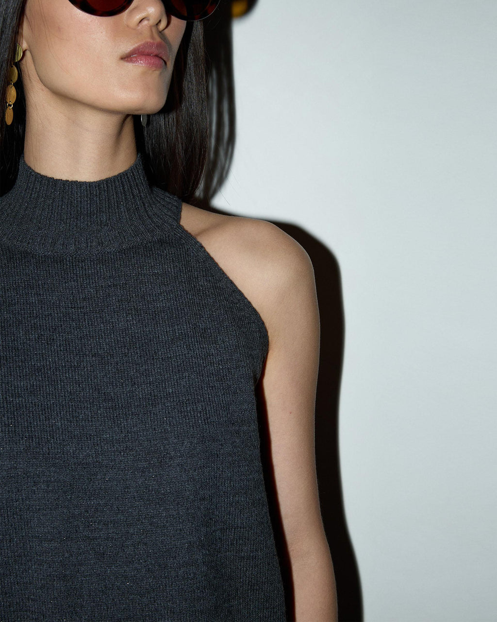 Top Halter Punto Antracita