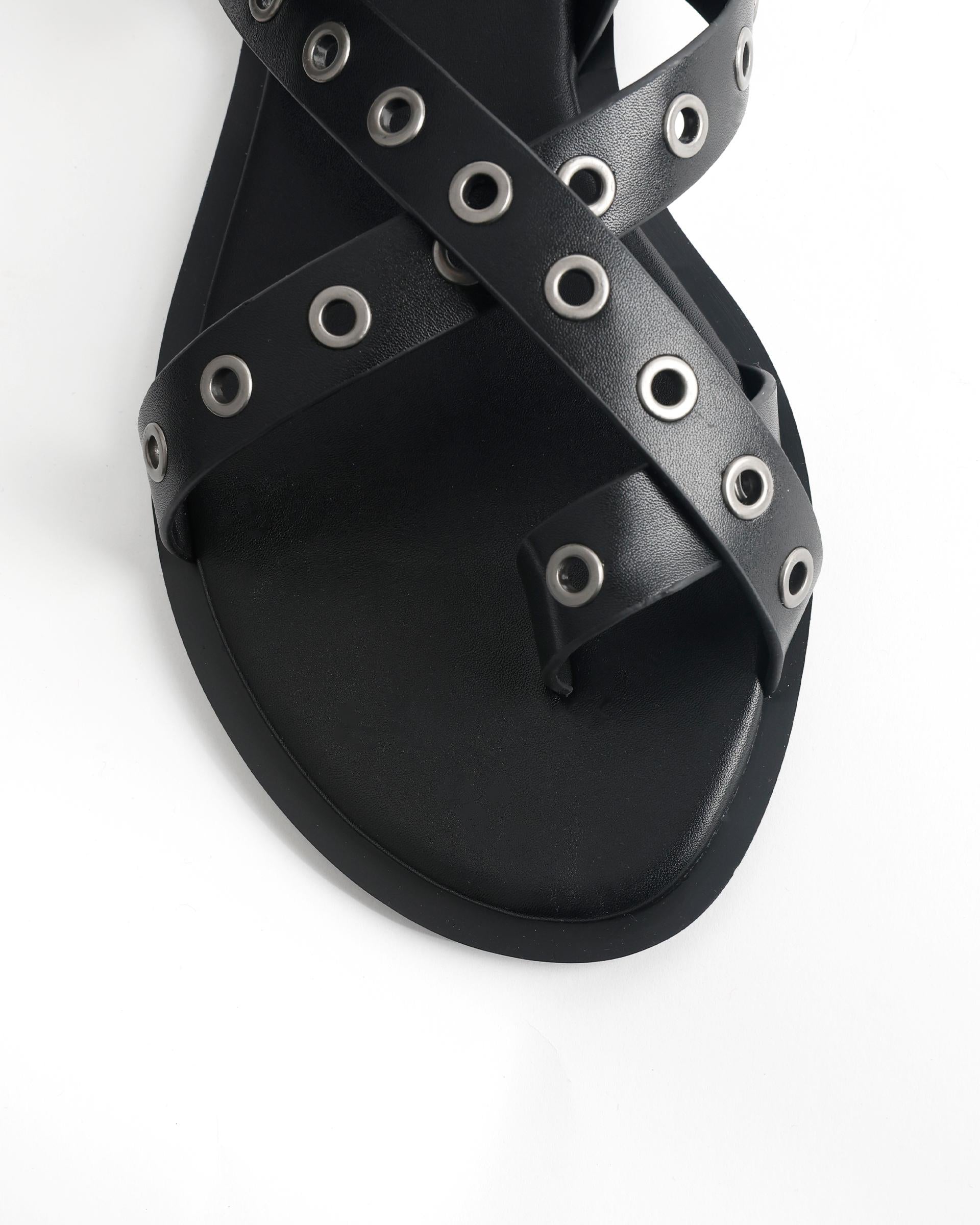 Sandalia Eyelets Negro