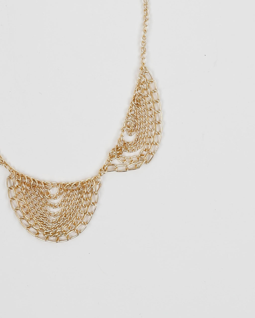 Collar Cadenas Semicírculos Oro