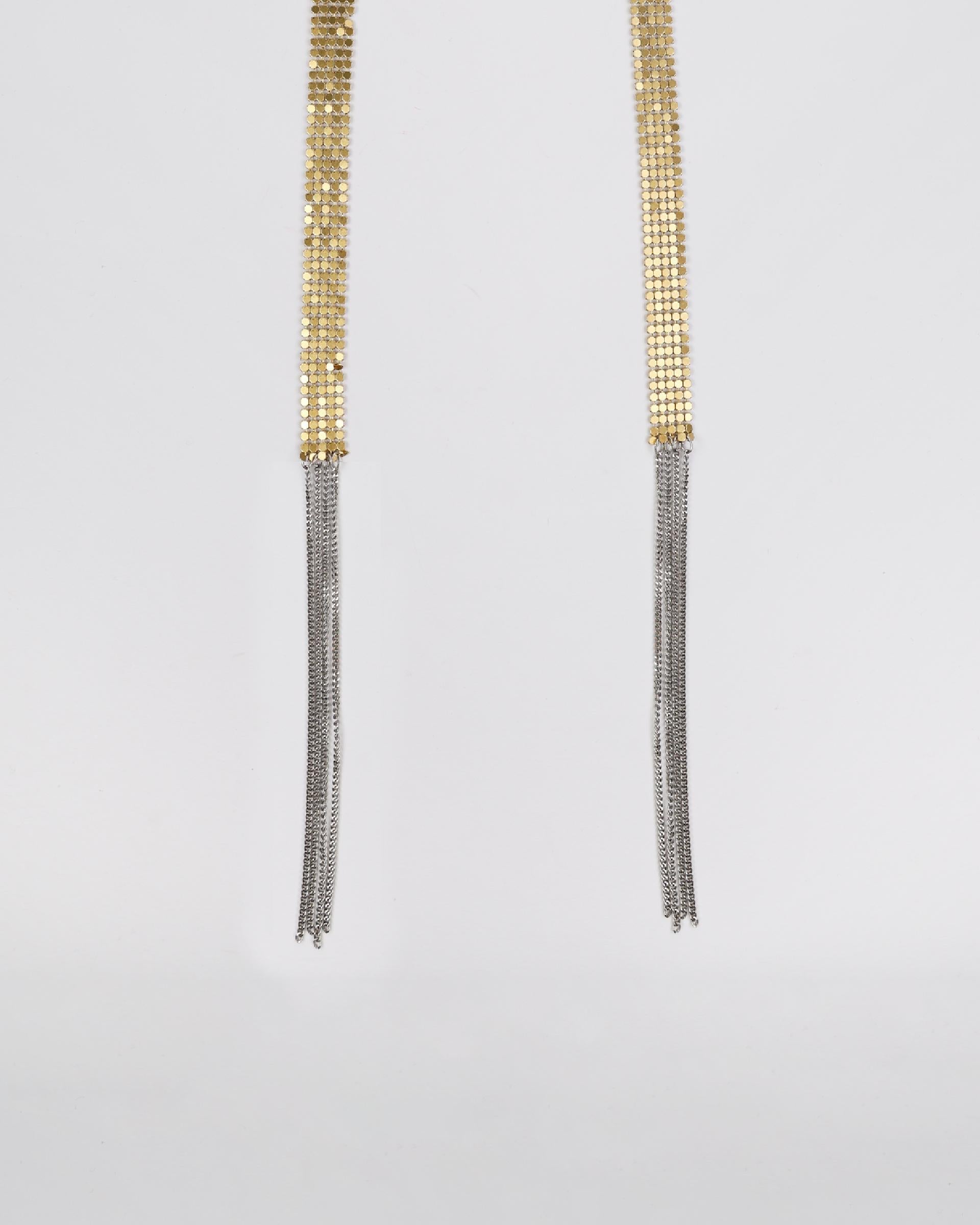 Collar Corbatero Malla Oro