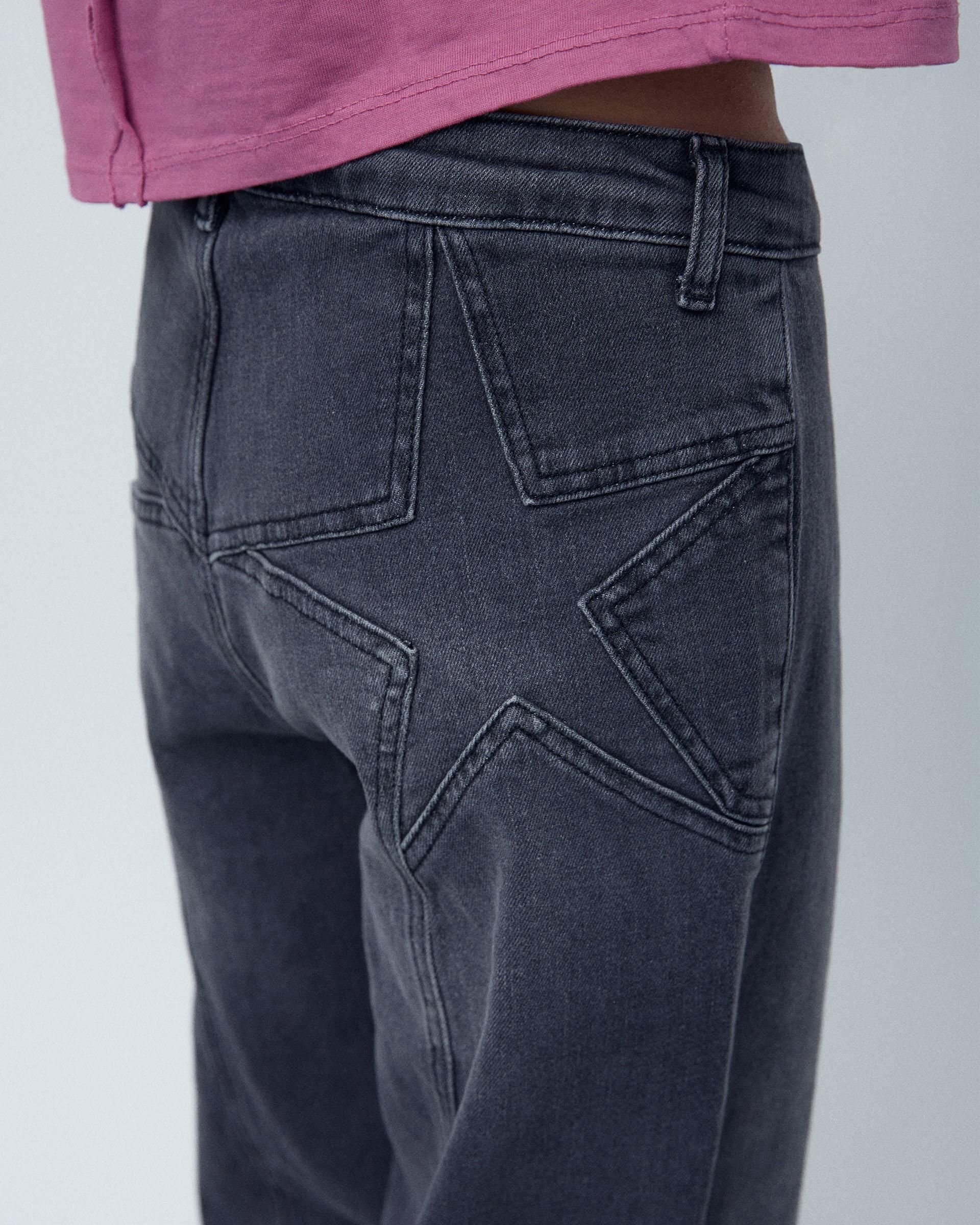 Jeans Estrellas Traseras Antracita
