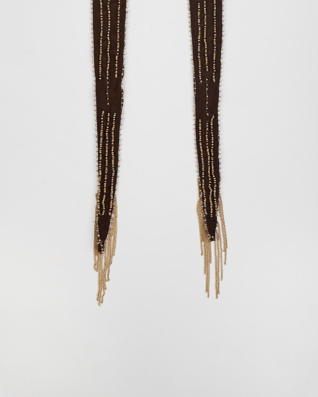 Collar Organza Bordado Marrón