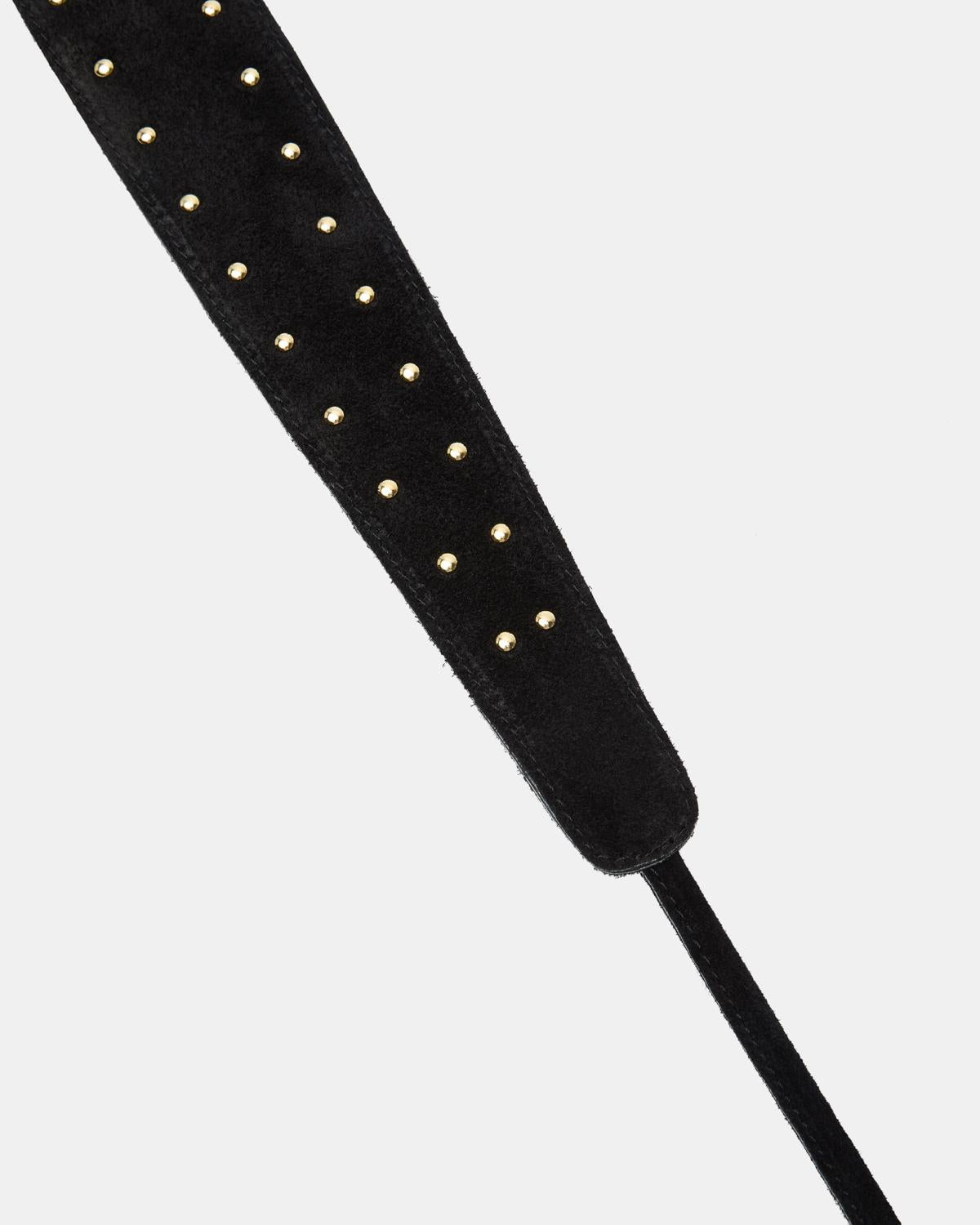 Cinturón Piel Tipo Fajin Tachuelas Negro
