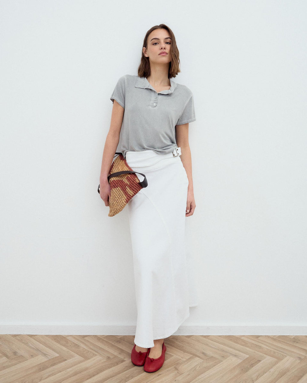 Camiseta Polo Gris