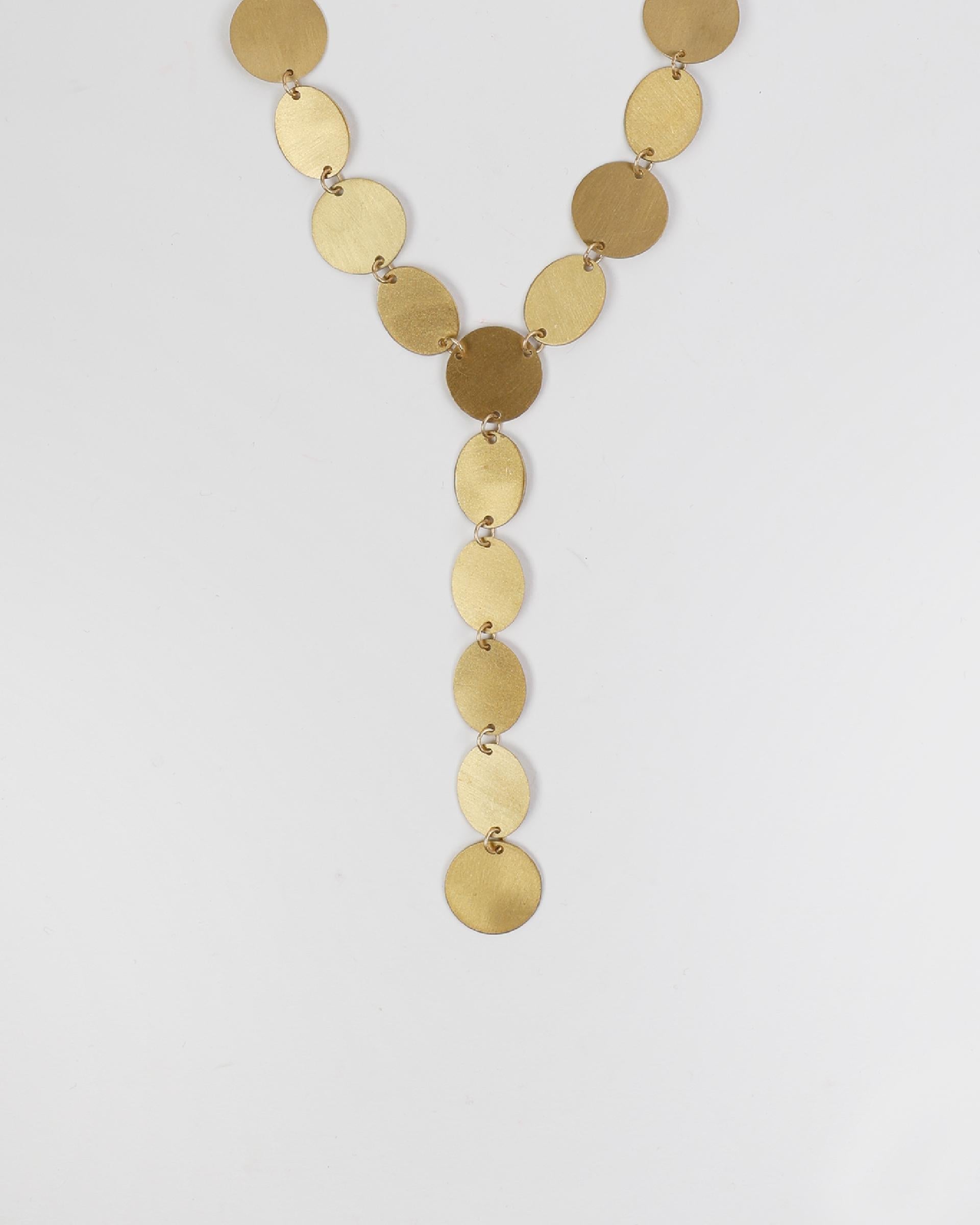 Collar Corbatero Círculos Oro