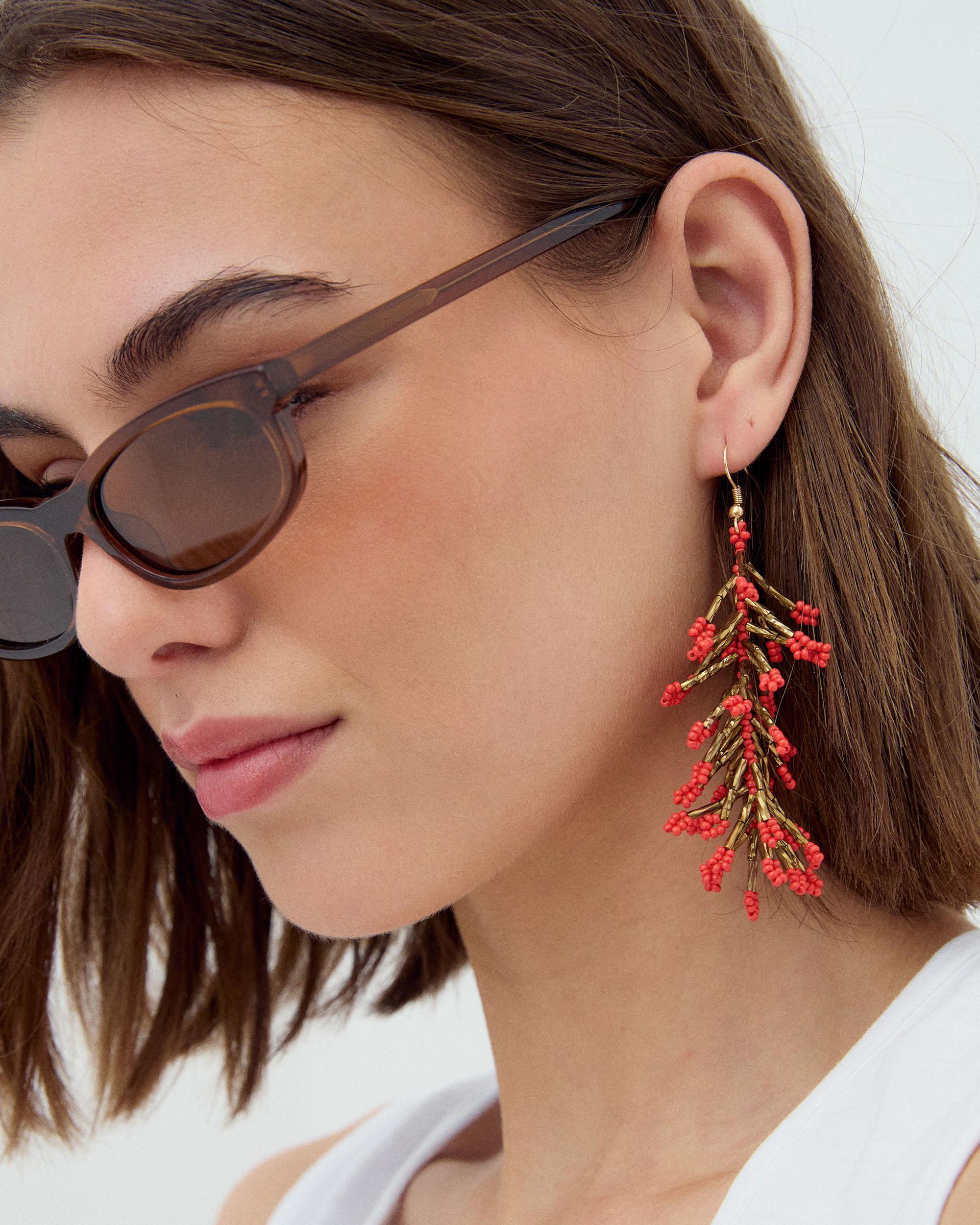 Pendientes Coral Oro