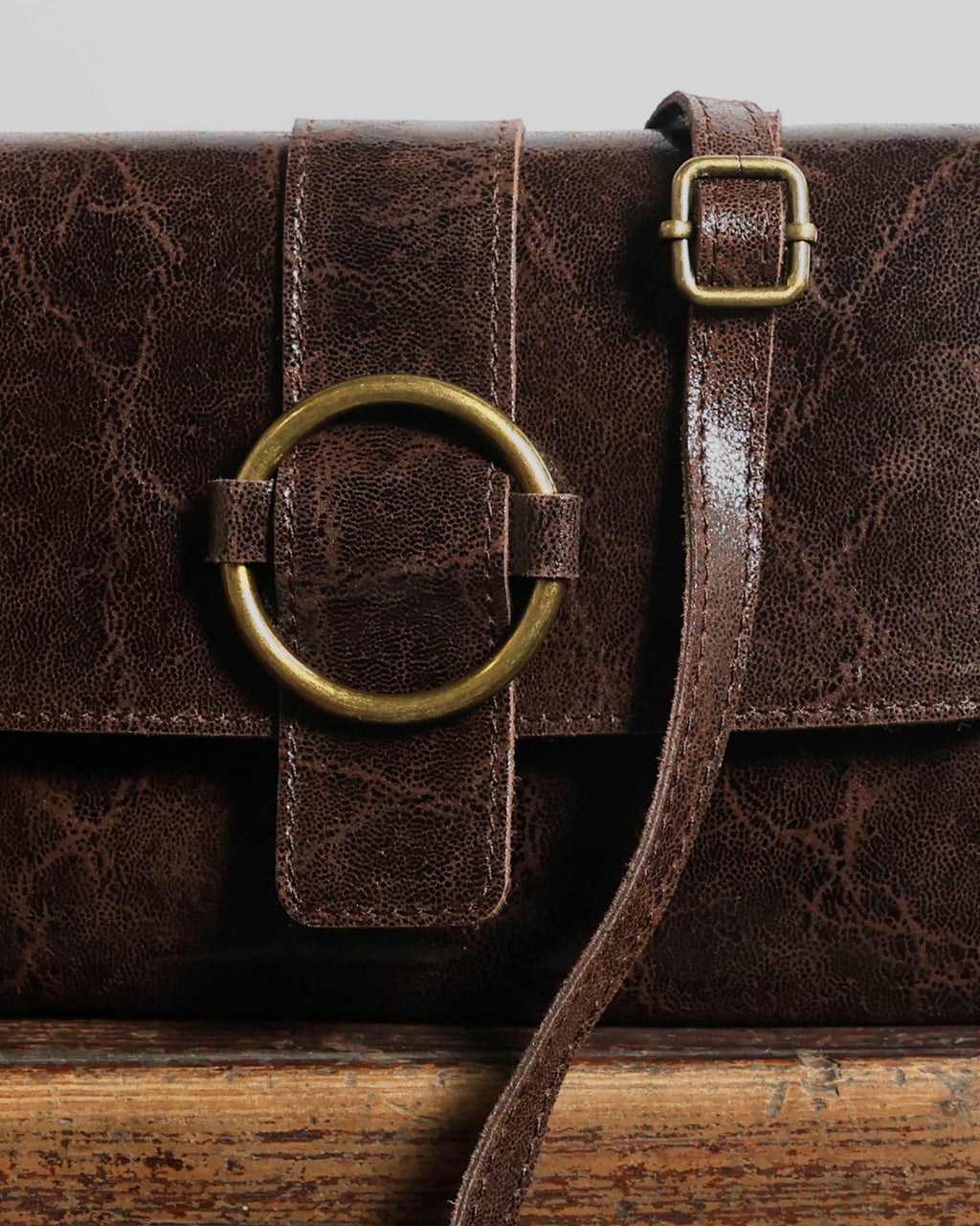 Bolso Pequeño Hebilla Marrón