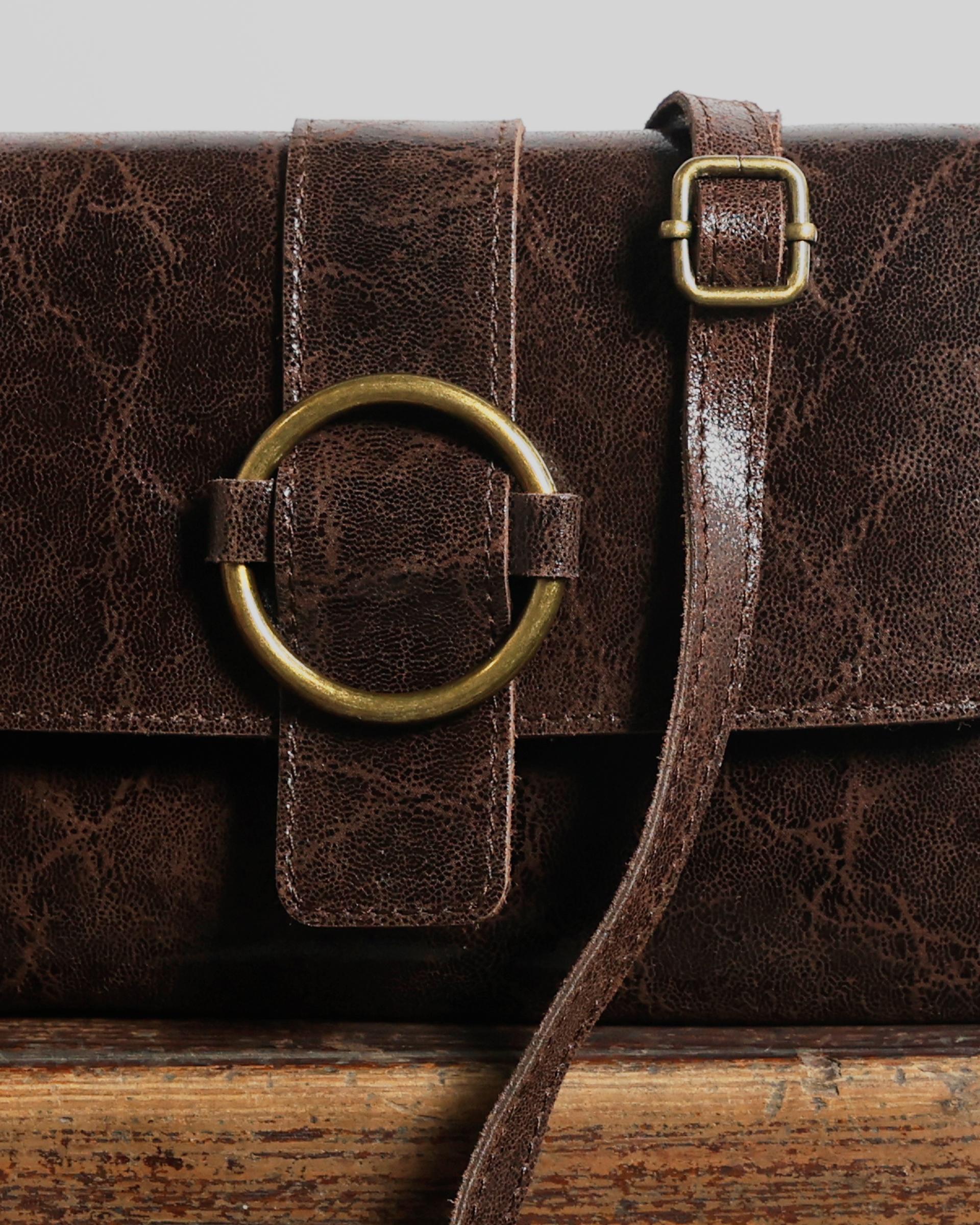 Bolso Pequeño Hebilla Marrón