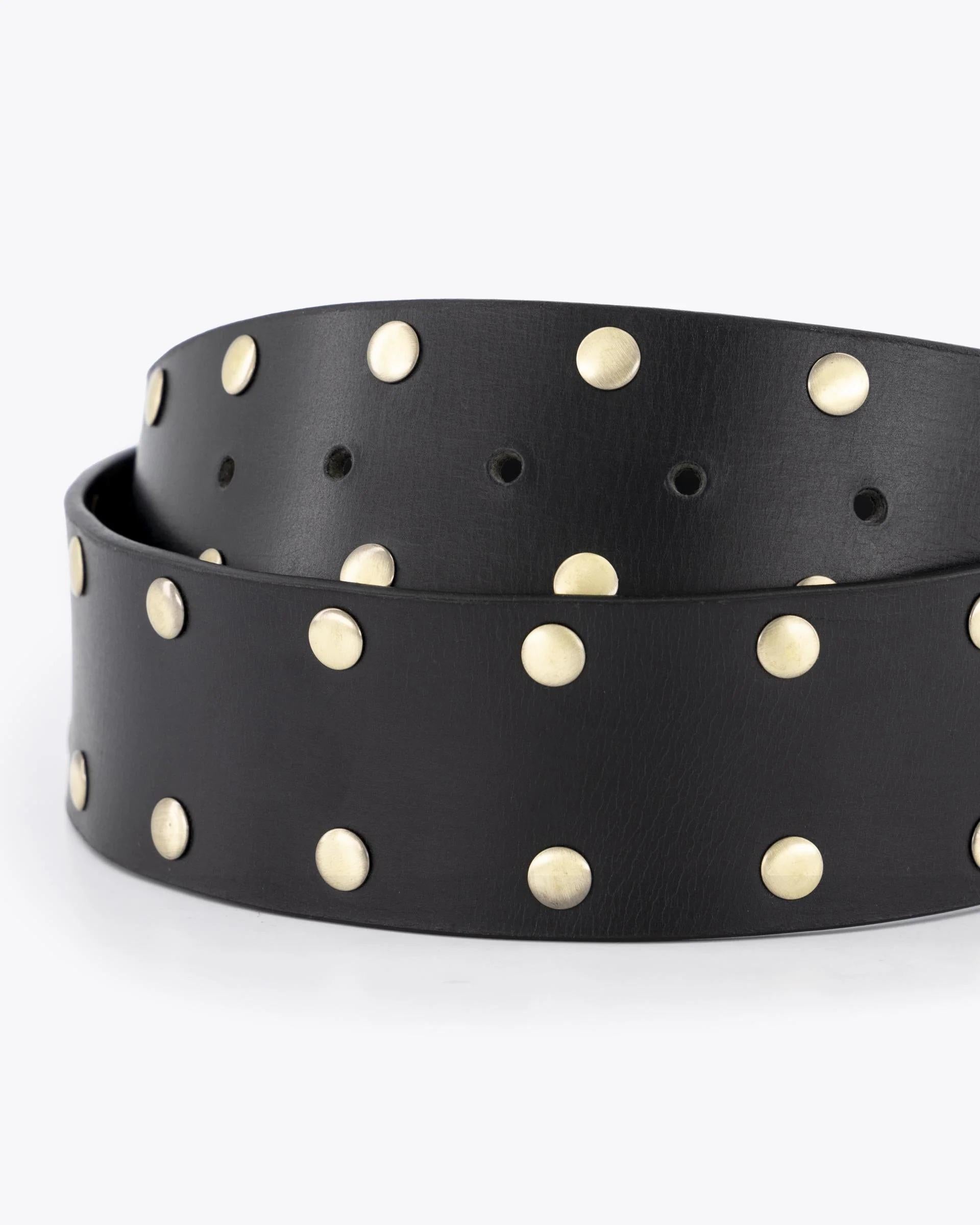 Cinturón Piel Tachuelas Negro