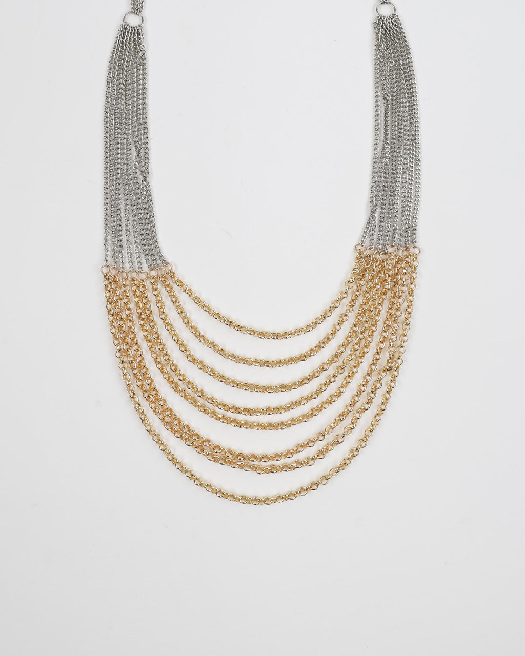 Collar Cadenas Combinadas Oro