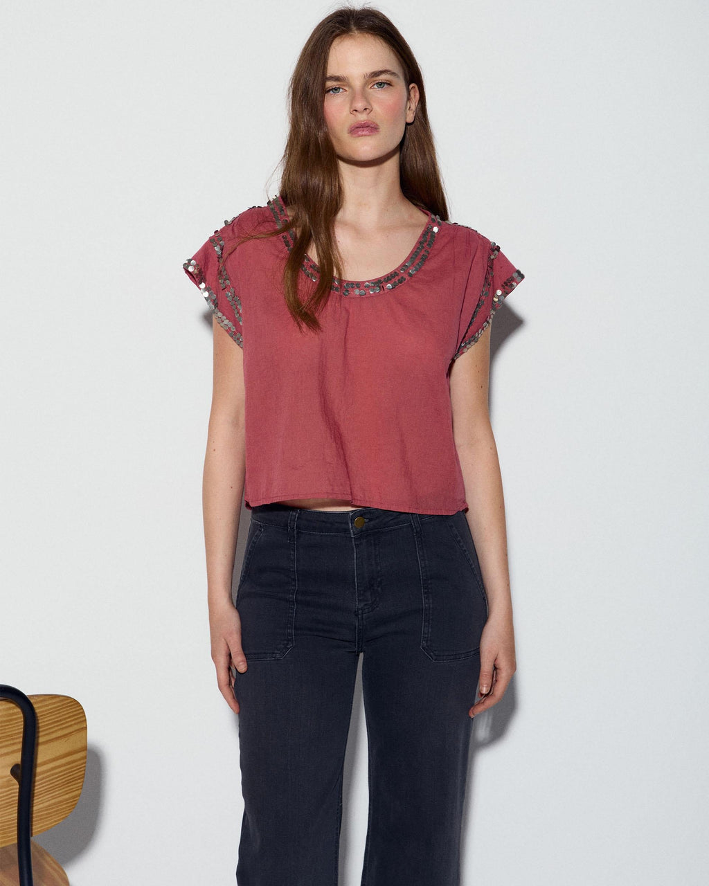 Blusa Lentejuelas Rosa