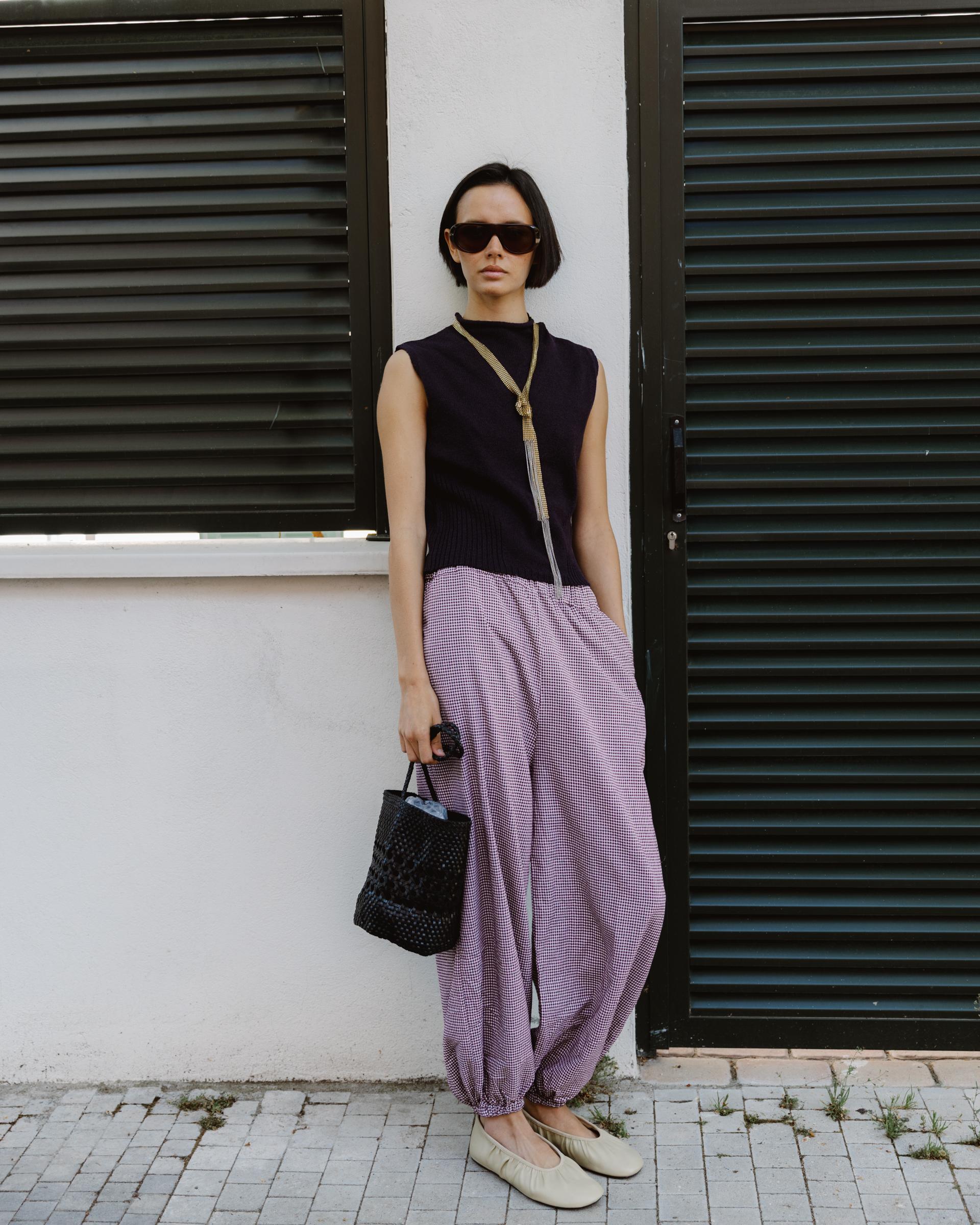 Top Punto Detalle Rib Morado