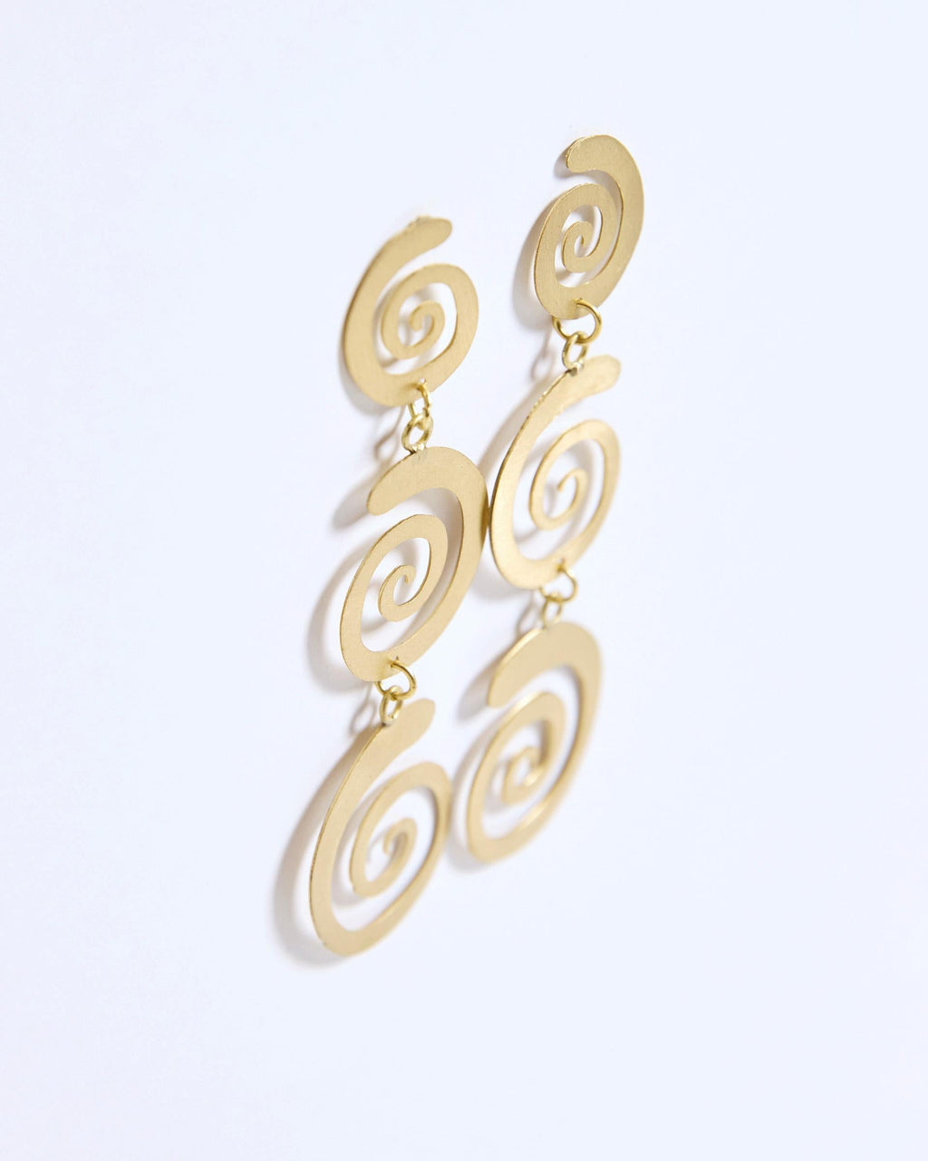 Pendientes Triple Espiral Oro