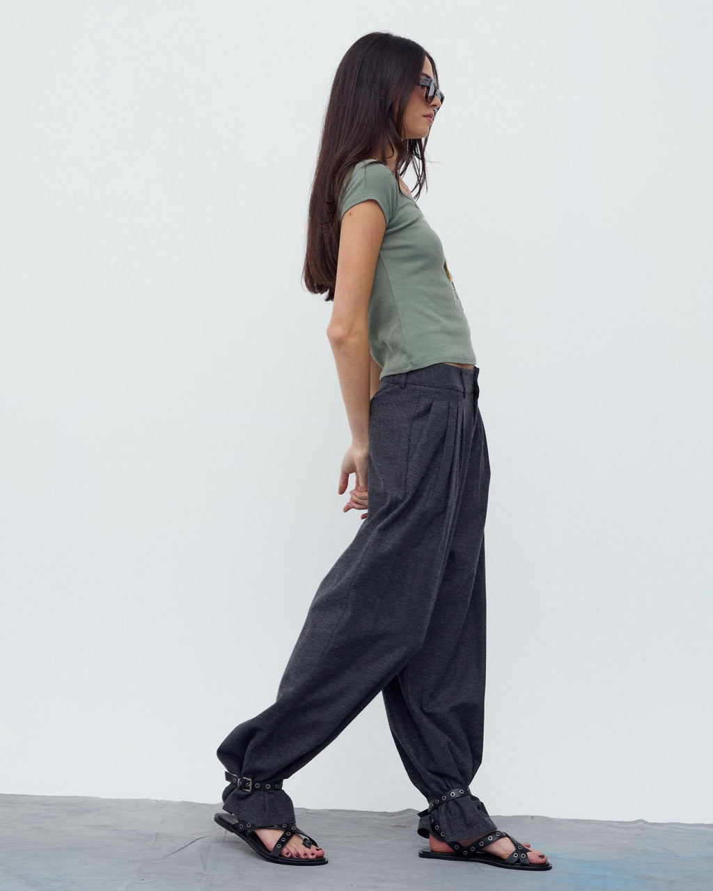 Pantalón Triple Pinza Espiga Antracita
