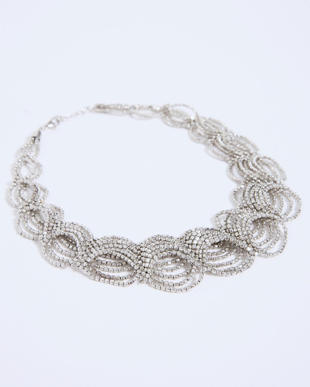 Collar Tiras Entrelazadas Plata