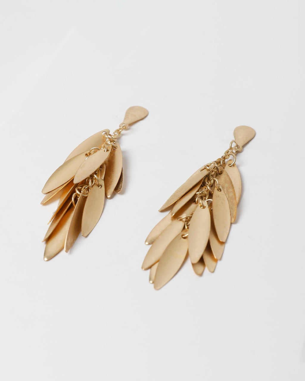 Pendientes Ramo Hojas Oro