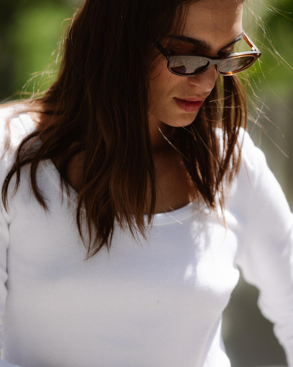 Camiseta Rib Escote Redondo Blanco