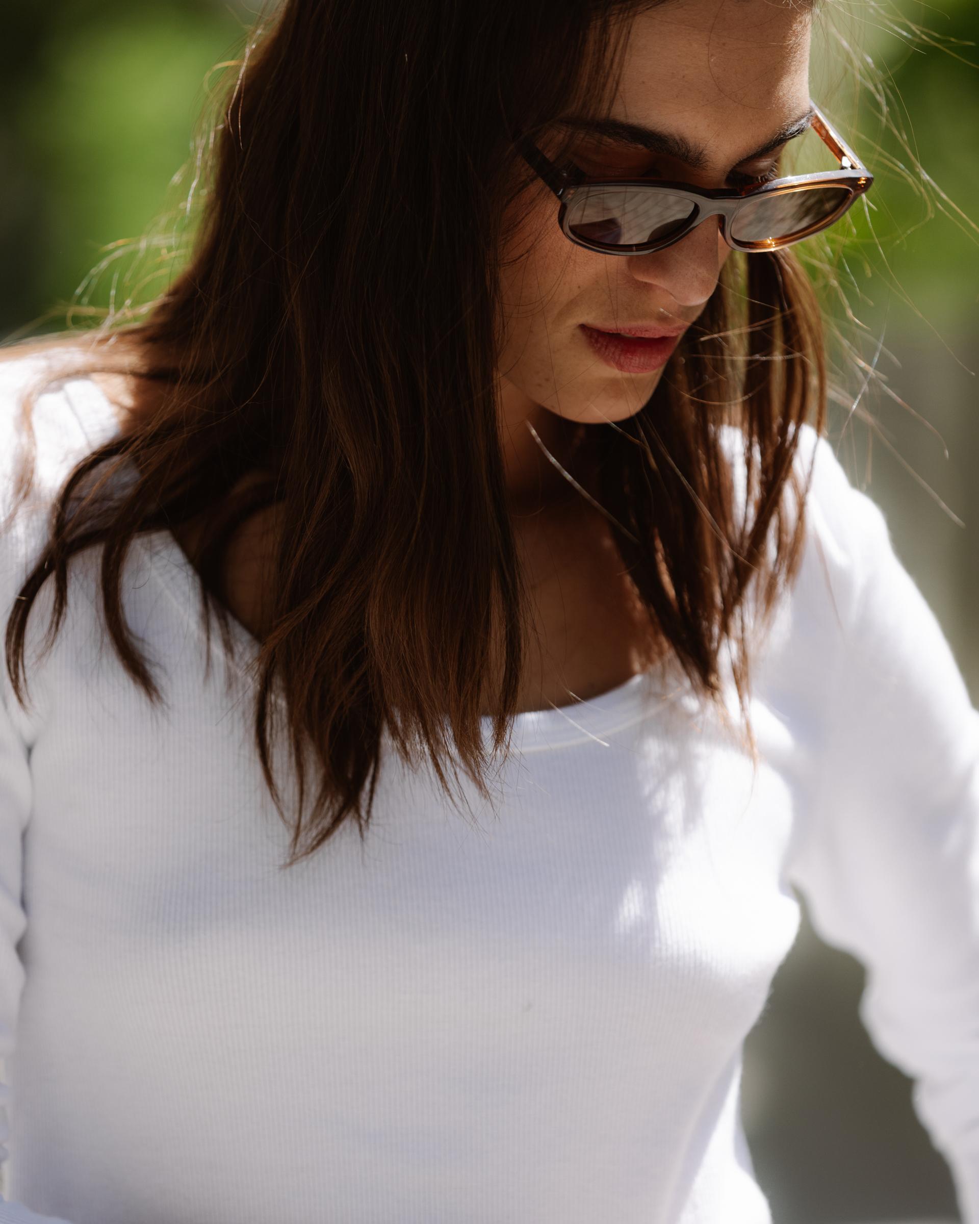 Camiseta Rib Escote Redondo Blanco