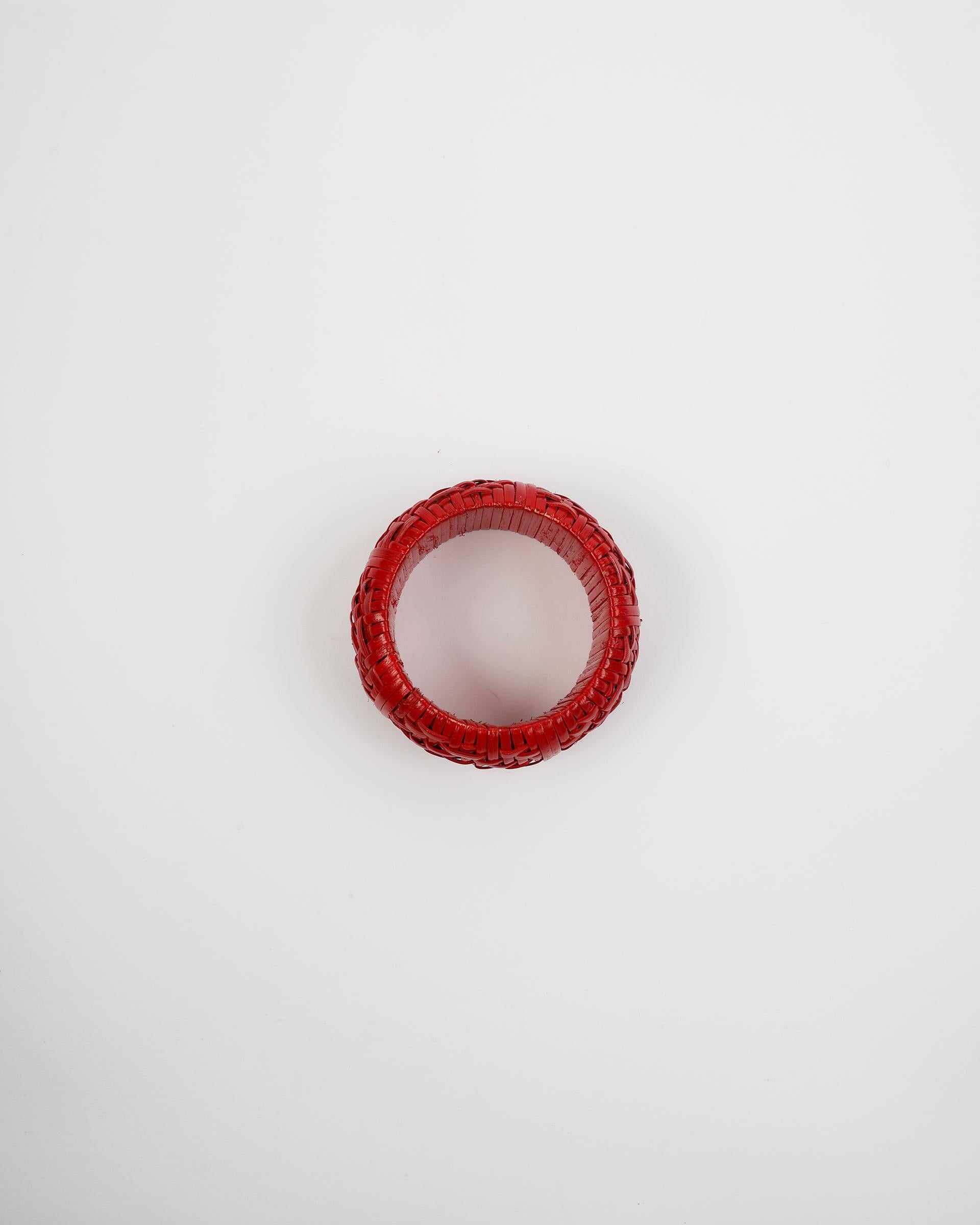 Pulsera Rigida Roja Rojo